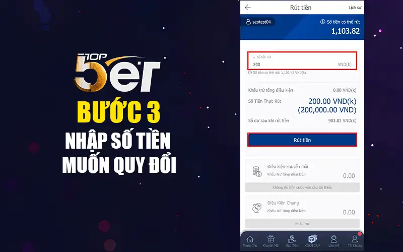 Hướng Dẫn Rút Tiền Nhà Cái Thành Công Ngay Lần Đầu, Tránh Bị Từ Chối Lệnh 5 Nhập số tiền muốn quy đổi