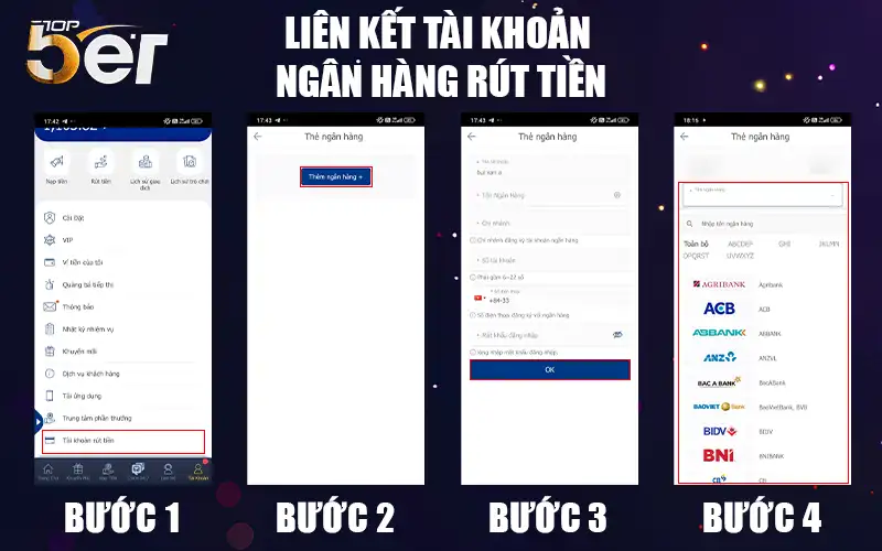 Hướng Dẫn Rút Tiền Nhà Cái Thành Công Ngay Lần Đầu, Tránh Bị Từ Chối Lệnh 2 Liên kết tài khoản ngân hàng rút tiền nhà cái