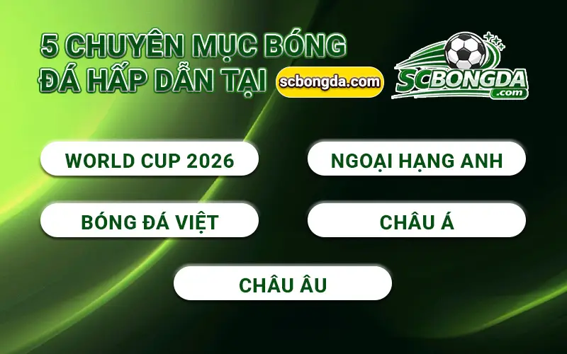 SC Bóng Đá – Trang Tin Tức Và Dự Đoán Bóng Đá Hàng Đầu Hiện Nay 2 5 chuyên mục bóng đá hấp dẫn tại SC bóng đá