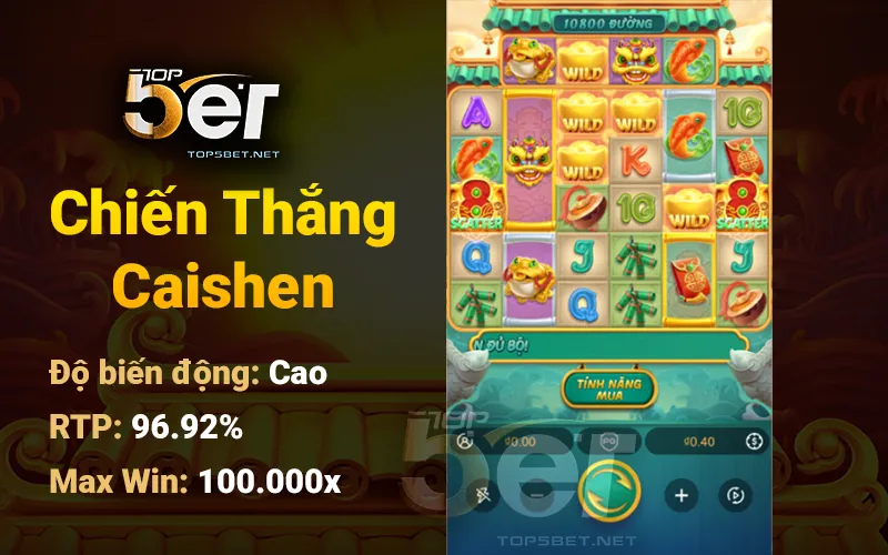 Top 10 Game Nổ Hũ Uy Tín 2026 - Giao Diện Hấp Dẫn, Thuật Toán Xanh Chín, RTP Cao 5 Caishen Wins