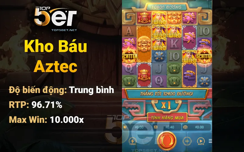 Top 10 Game Nổ Hũ Uy Tín 2026 - Giao Diện Hấp Dẫn, Thuật Toán Xanh Chín, RTP Cao 3 Kho Báu Aztec